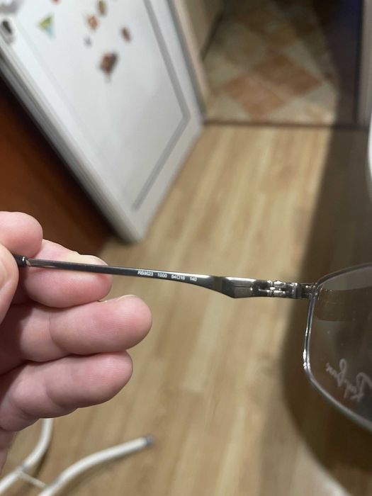 Елегантни хромирани правоъгълни рамки за очила RAY BAN