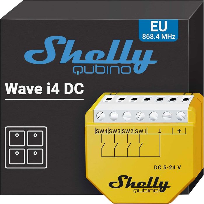 Shelly Wave i4 DC Controler inteligent Z-Wave 4 intrări digitale