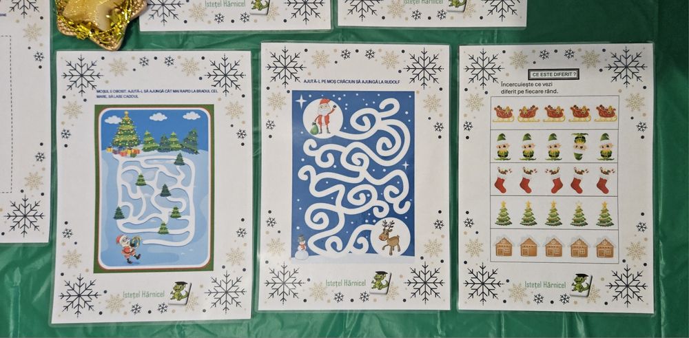 Vand fise laminate educative tematica iarna-Craciun