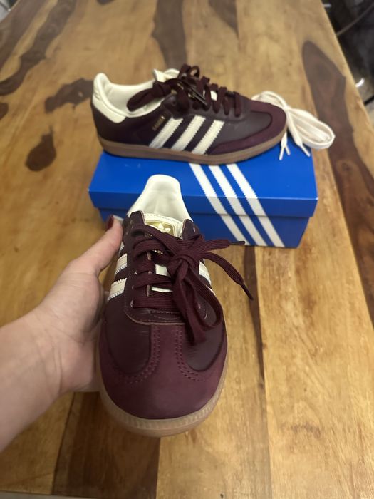 adidas Samba OG Maroon Gold Metallic (W)