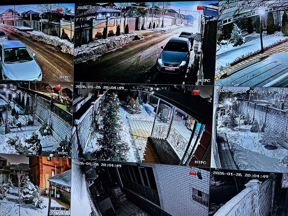 Установка камер видеонаблюдения монтаж Hikvision, Dahua, HiWatch
