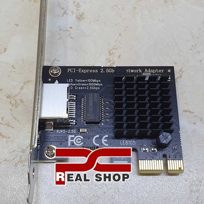 Realtek Lan 1x/2x/4x Card RJ45 PCIe 2,5G RTL8125BG Сетевая карта 2500