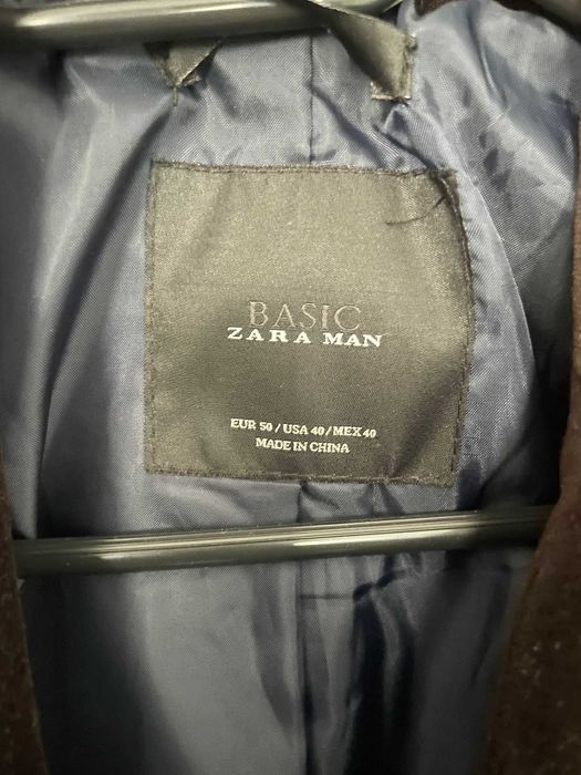 Sacou de costum Zara, maro, marimea M-L (170-180 cm, 70-78 kg)