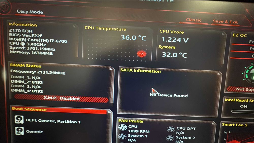 Kit Intel i7-6700 4.0GHz + Gigabyte Z170-D3H + 16GB DDR4 - 732
