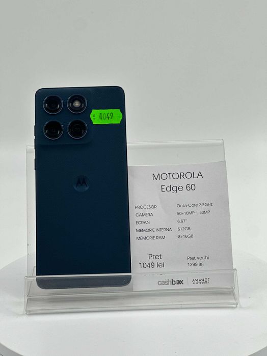 Motorola Edge 60 512GB 8GB+16GB RAM Garantie 24 Luni CashBox