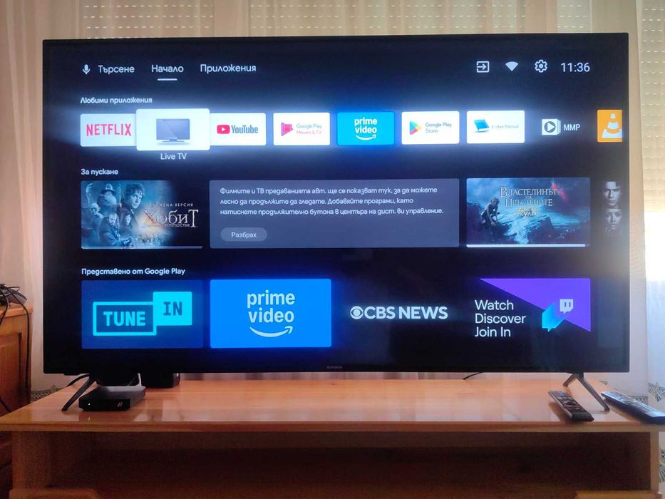 Смарт Телевизор 65" 4K Ultra HD с Android– Като нов!