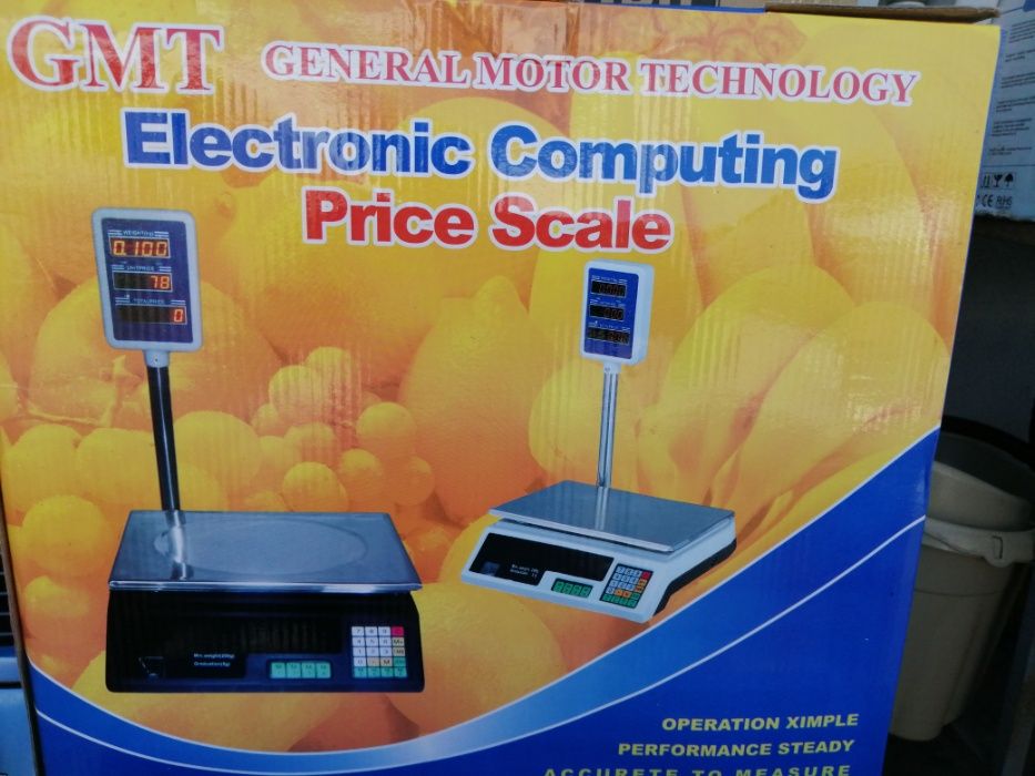 Японска професионална и прецизна електронна везна с метална платформа,