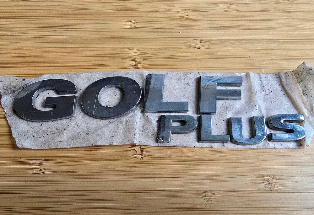 VW Golf Plus надпис / Фолксваген Голф Плюс надпис - Оригинален