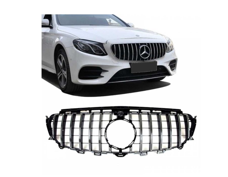 Хром/черна решетка тип GT за Mercedes E класа W213 седан