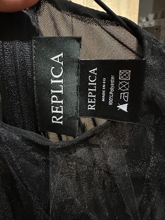 Черна тюлена рокля REPLICA – размер S/M