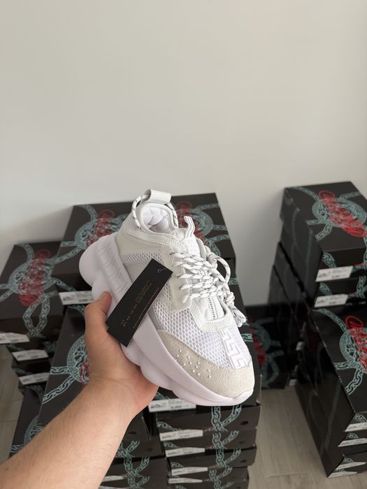 Versace Chain Reaction White Black Negru Alb