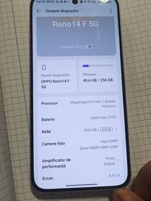 Vând telefon OPOO RENO 14F