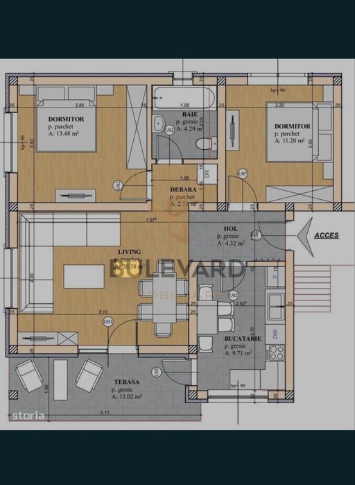 Vand Apartament 3 Camere Apahida zona linistita
