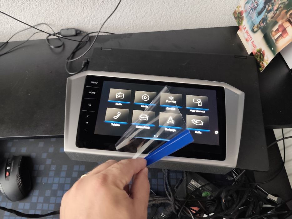 Display + Ramă Silver Original VW Passat B8 / B8.5 / Arteon 2015–2023