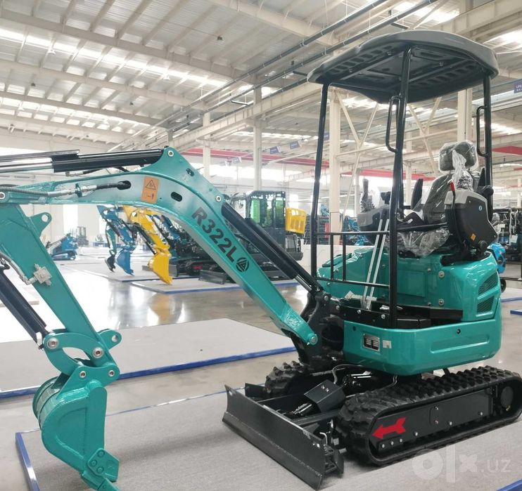 Yangi mini-ekskavator R322L (1,7 tonna) — Kubota dvigateli