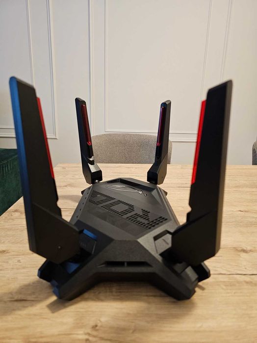 Router Wireless Gaming ASUS ROG Rapture GT-AX6000, Dual-Band, Wi-Fi 6, AiMesh, Triple-Level Game Acceleration, 4 antene Wi-Fi
