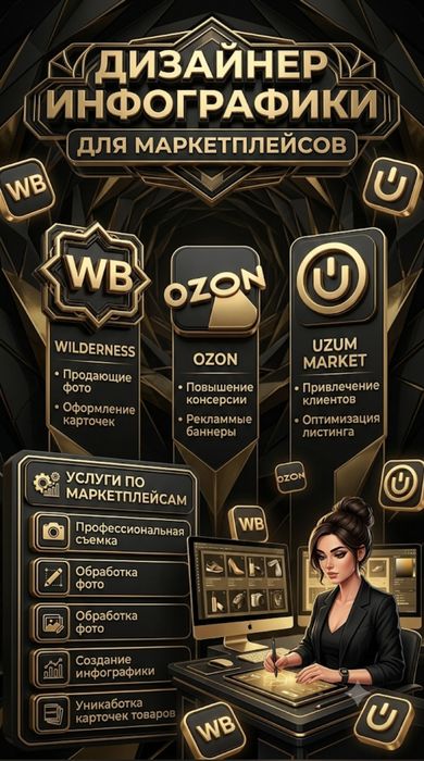 Профессиональный Дизайн Инфографики для WB, Ozon, Uzum