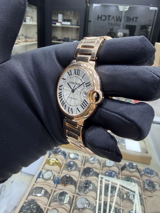 Золотые Часы Cartier Ballon 18k Оригинал