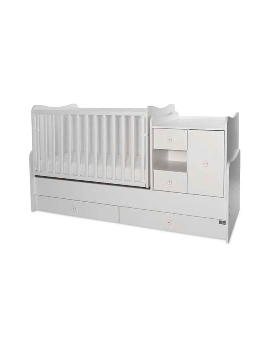 Mini Max Бебешко легло-люлка бяло трансформиращо се Lorelli