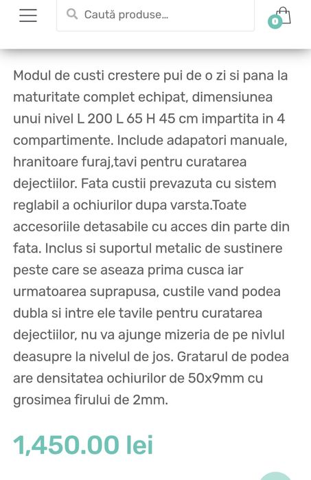 De vanzare cusca pui