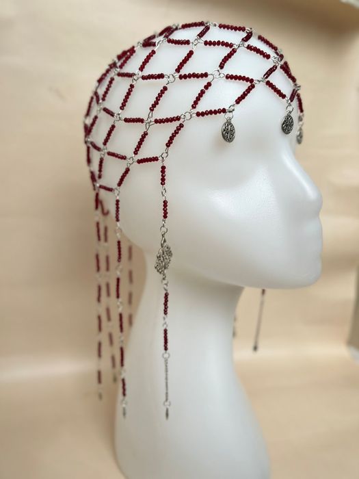 Шапка сетка из хрусталя