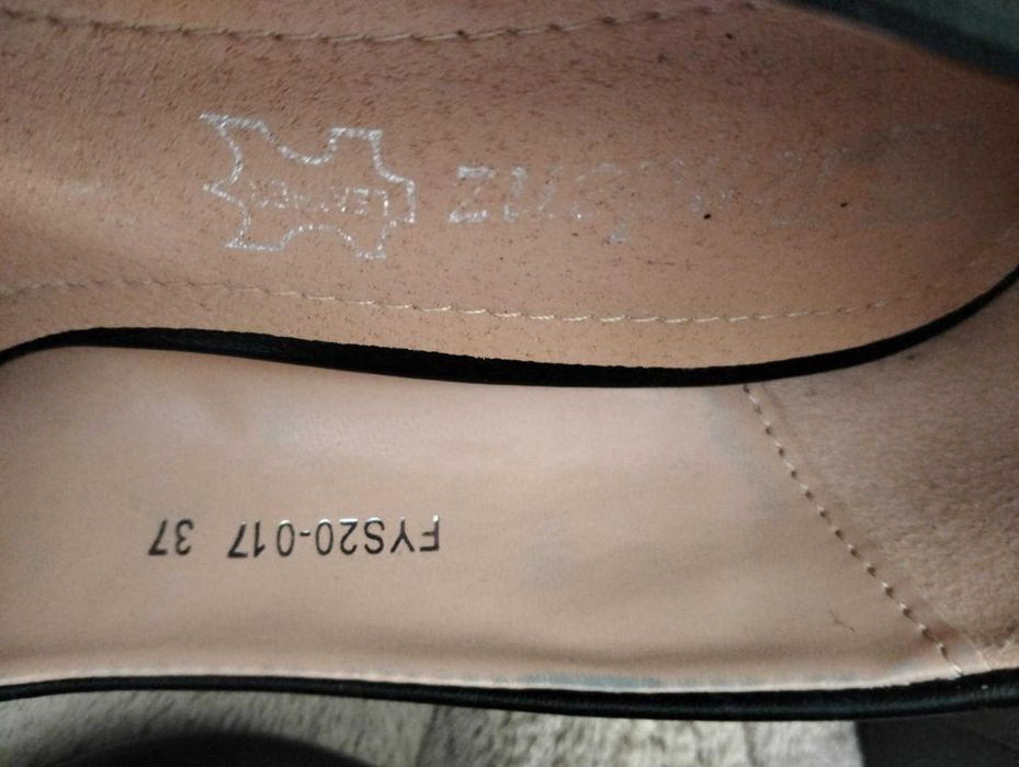 Черни кожени обувки - класик - 37 №