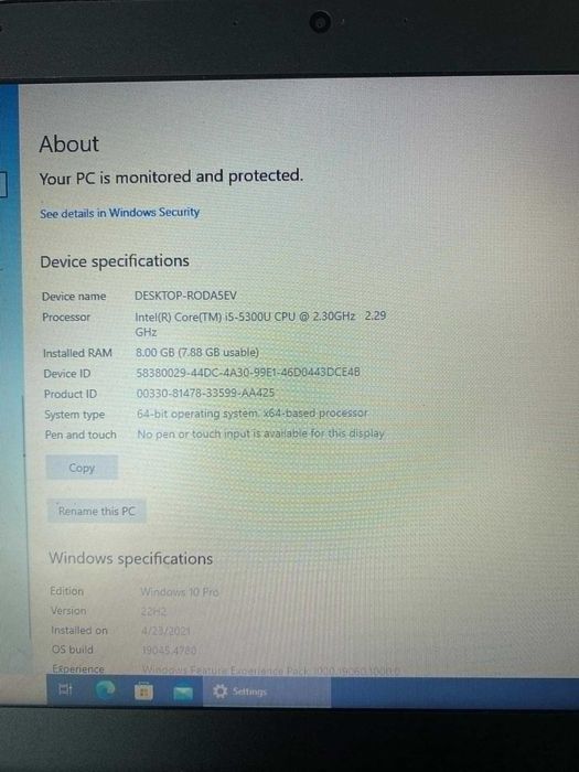 Laptop Lenovo ThinkPad