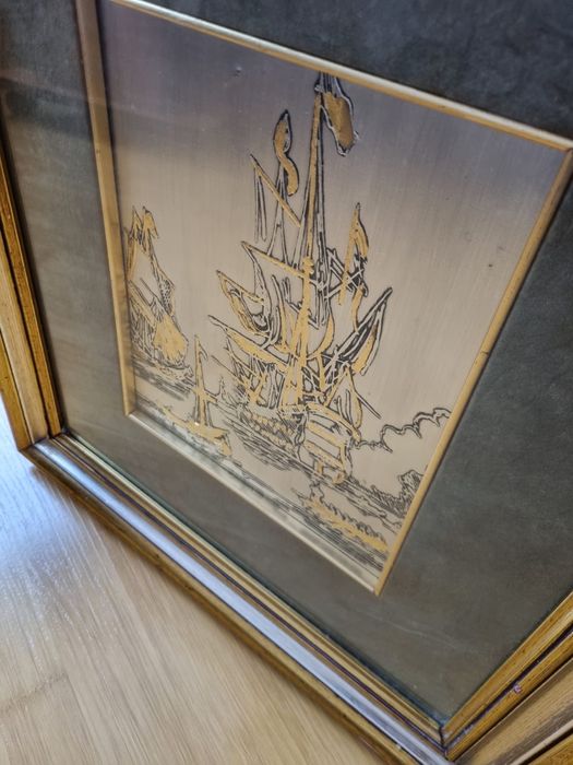 Tablou din argint 999 + foiță de aur,  ediție limitată, certificat .