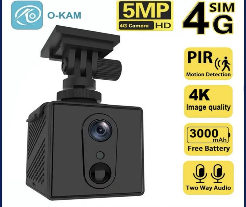 5MP 4G SIM Card Mini Camera Built-in Battery CCTV Home Security Camera