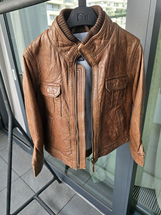 Geaca din piele Massimo Dutti