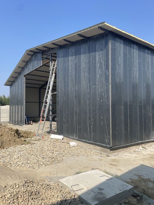 Service auto pe structura metalica 11 x 30 din profil ipe 220 si panou