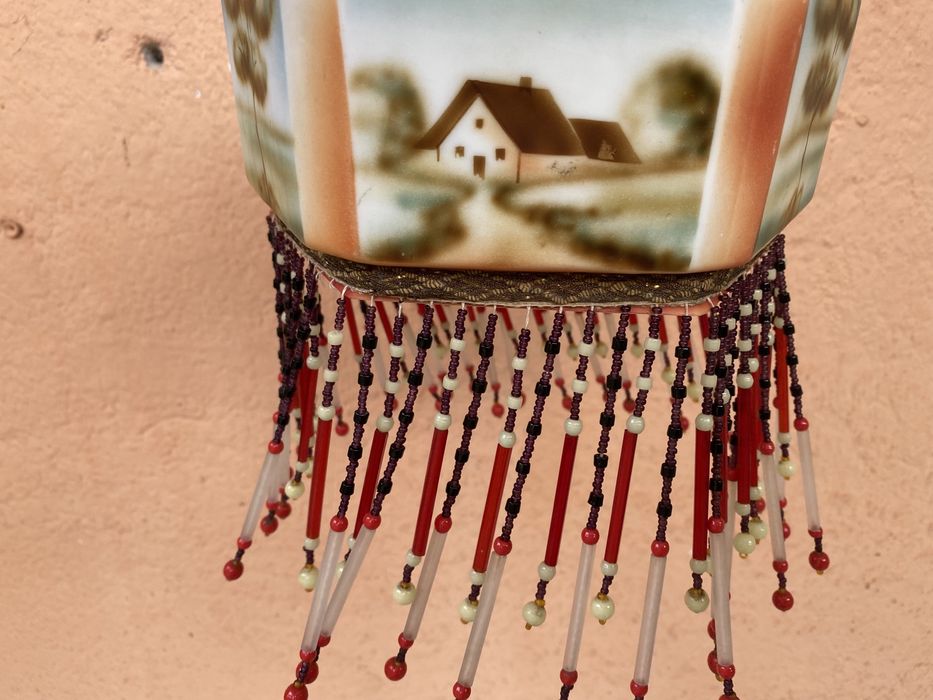 Стар френски плафон ръчна изработка с маркировка