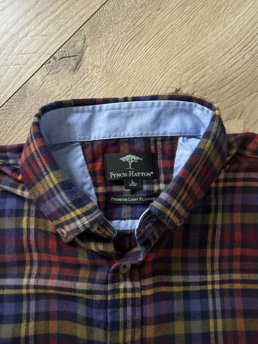 Camasa FYNCH HATTON Premium Light Flanel Carouri Barbati | Marime L