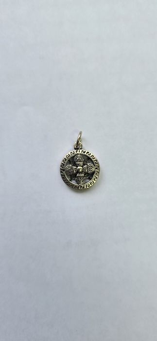 Сребърен ритуален будистски медальон