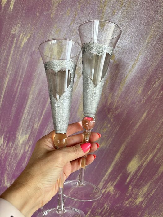 РАЗПРОДАЖБА!!! Рисувани сватбени ритуални чаши