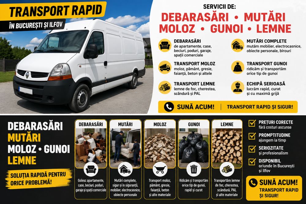 Transport moloz debarasari mutari