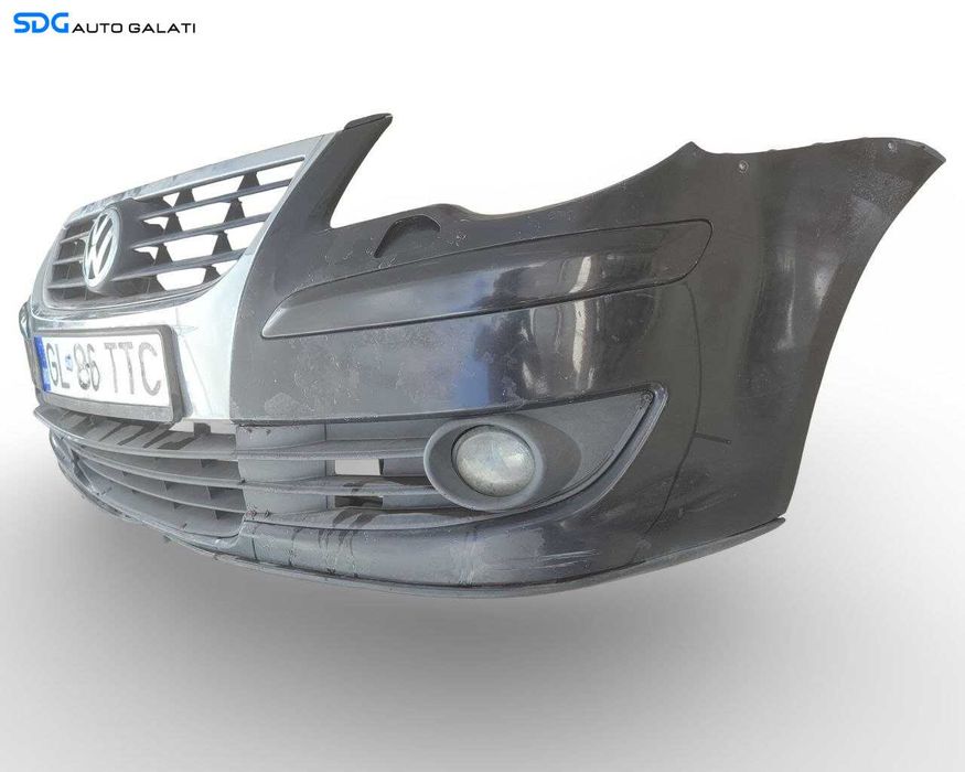 Bara Spoiler Fata Completa cu Grila Emblema si Spalatoare Far Faruri Volkswagen Touran 1T2 2006 - 2010 Culoare LC9X Cod 1T0807221DL [LN0252]