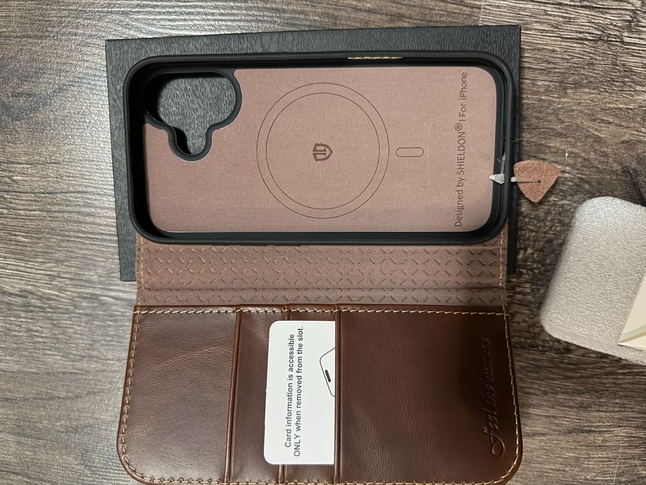 Iphone 17 2025 кейс естествена кожа