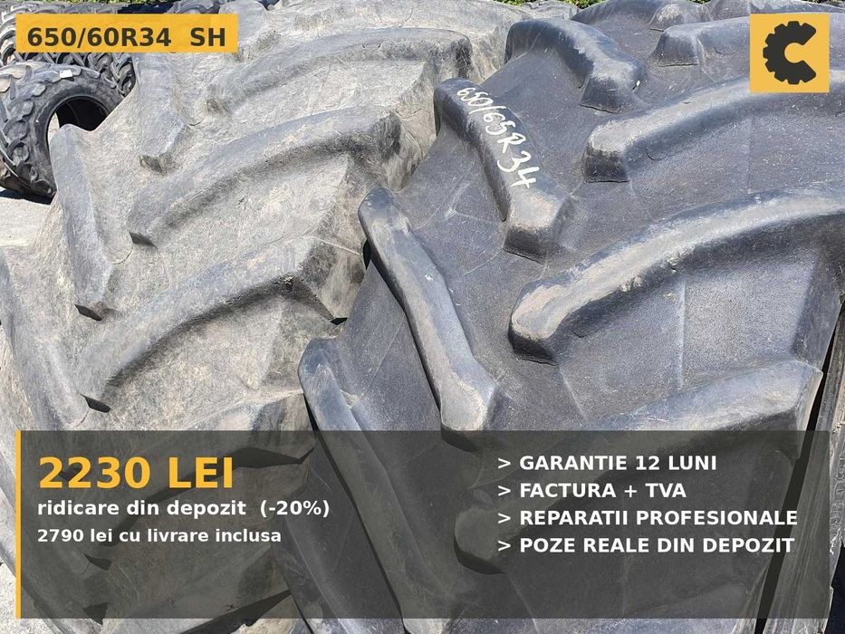 Cauciucuri 650/60R34 Trelleborg TM900 Anvelope Tractor PERECHE SH
