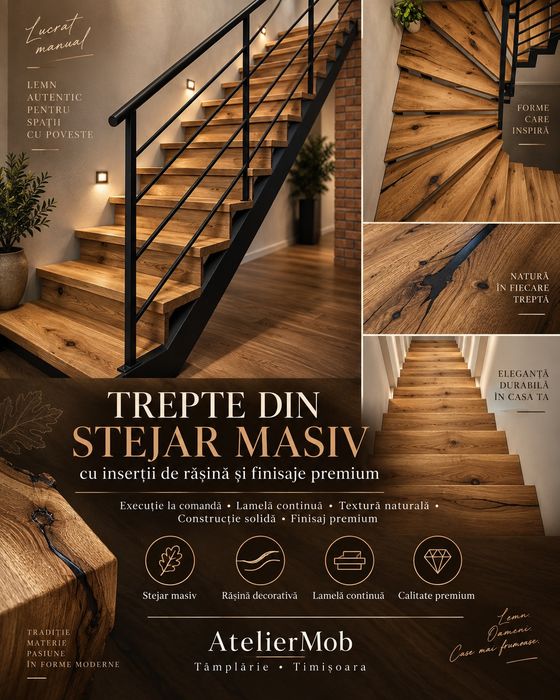 Taplarie in lemn masiv timisoara AtelierMob