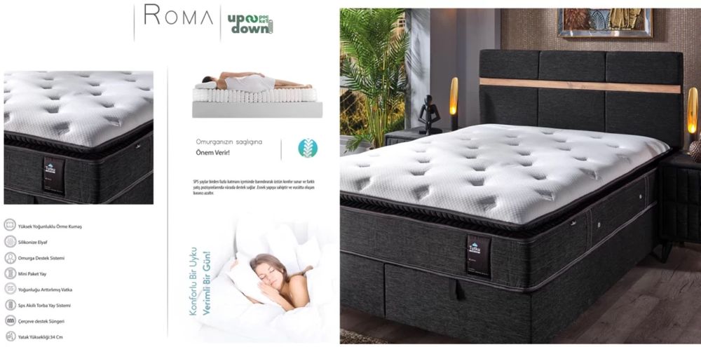 Тапицирана спалня Roma с луксозен матрак