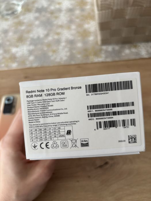 Redmi note 10 pro 8 gb ram 128gb, dual sim