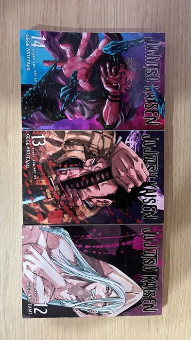 Vând cărți manga Jujutsu Kaisen (vol. 0–14) – stare foarte bună
