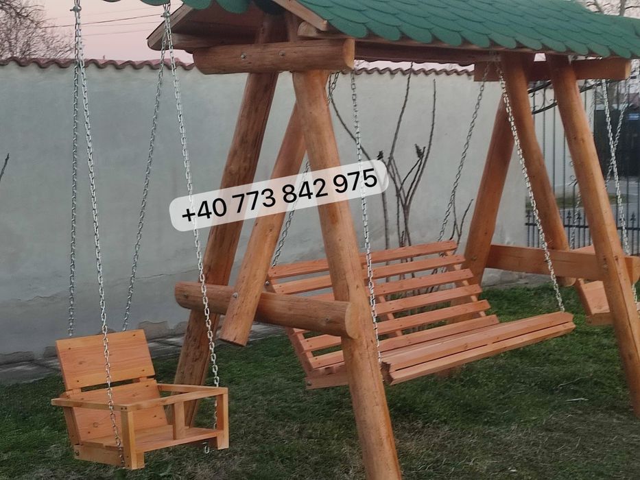 Balansoar rustic de grădină