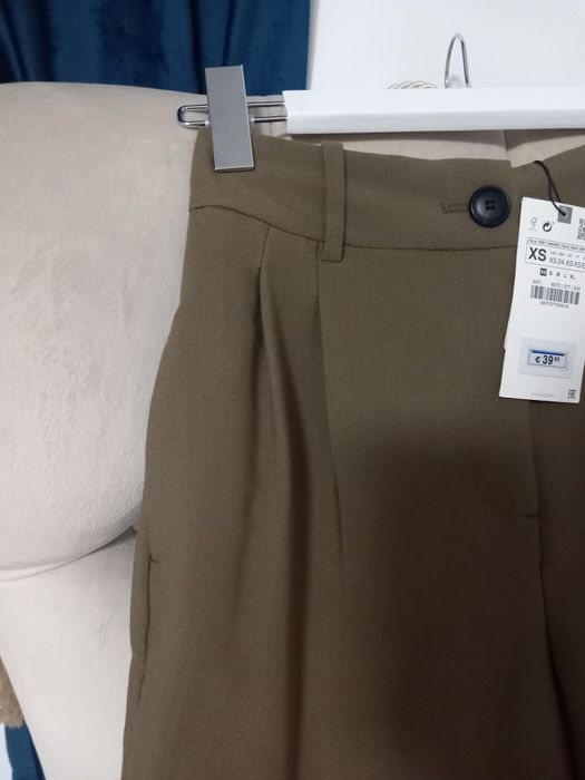 Pantaloni balon Zara maro ciocolatiu măsură XS noi ch eticheta