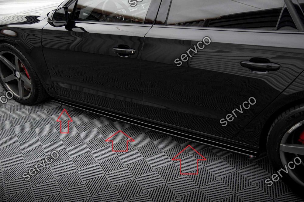 Pachet Set Splitter Exterior Lip Prelungiri Body kit tuning Audi A8 D4 2009-2013 v6 - Maxton Design