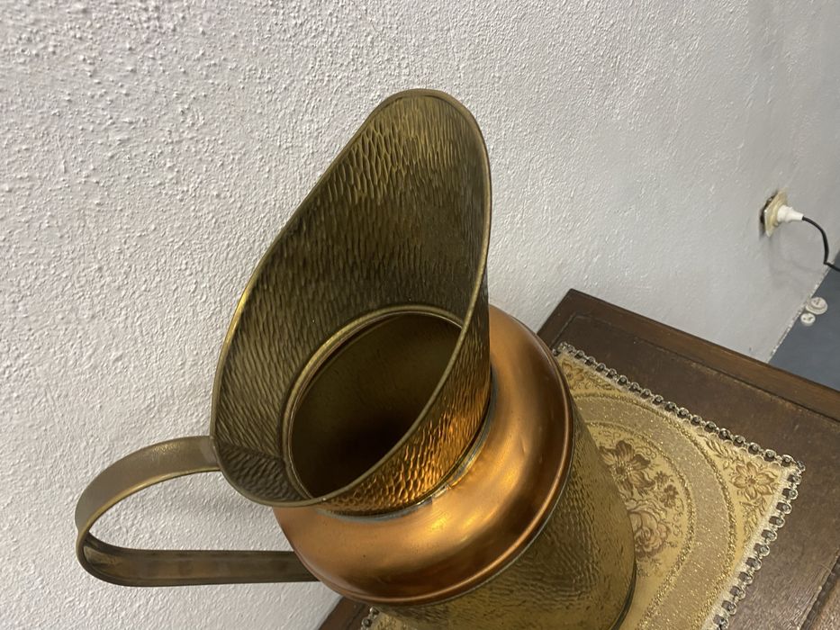 Огромна холандска кана от месинг и мед кош за чадъри ваза за сухи цвет