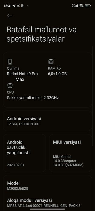 Redmi not 9 pro 64.6+4
