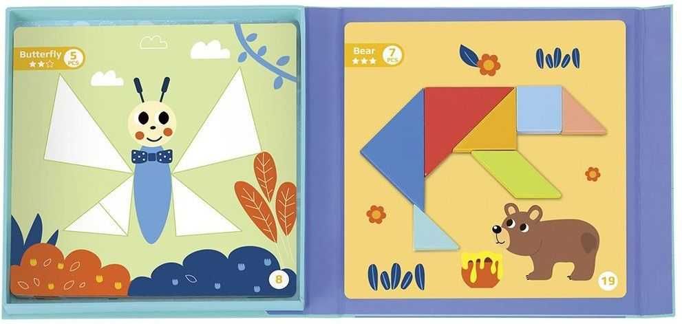 Детска игра Tooky Toy - Магнитен танграм