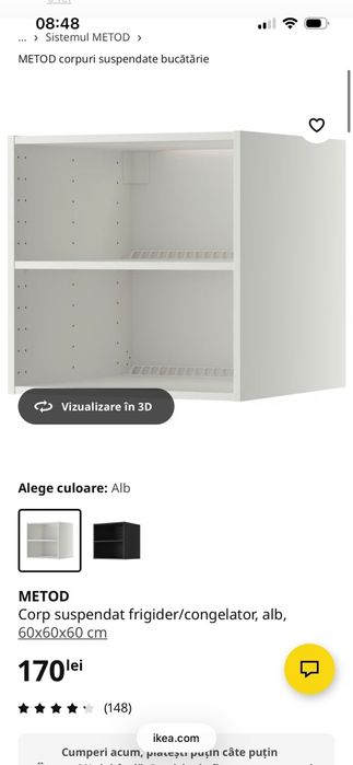 Vand bucatarie metod 300 cm